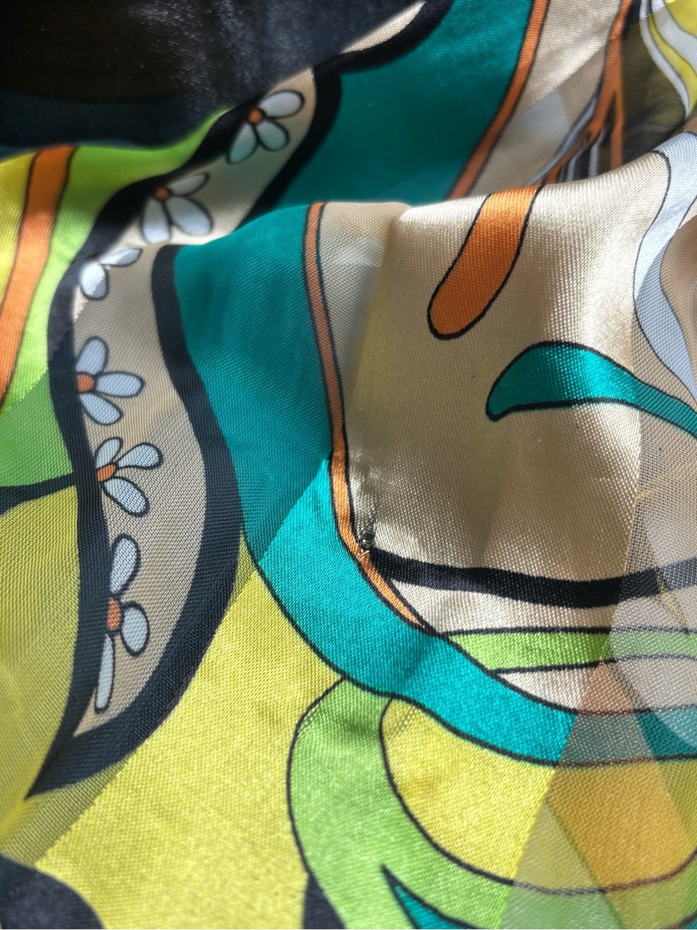 Vintage Psychedelic Scarf, Long Polyester retro - Picture 16 of 16